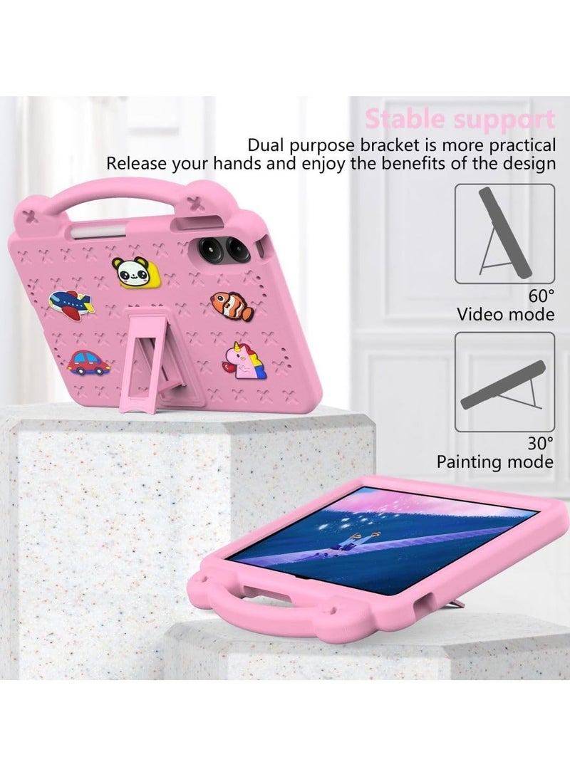 general Case Compatible with Xiaomi Poco Pad 12.1 inch Tablet Case, EVA Silicone Shockproof, Handle Kids Friendly Cover with Foldable Stand,with pen slot and bracket - Image 4