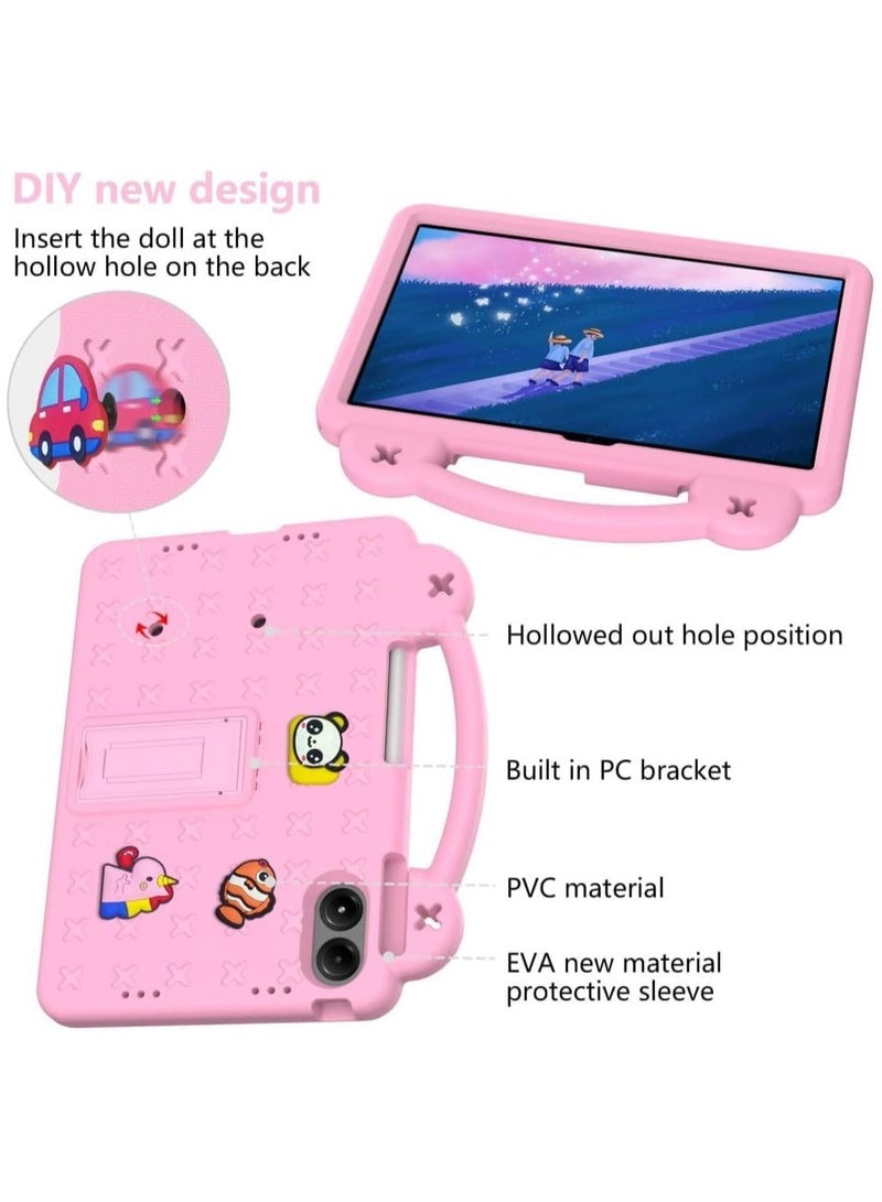 general Case Compatible with Xiaomi Poco Pad 12.1 inch Tablet Case, EVA Silicone Shockproof, Handle Kids Friendly Cover with Foldable Stand,with pen slot and bracket - Image 5