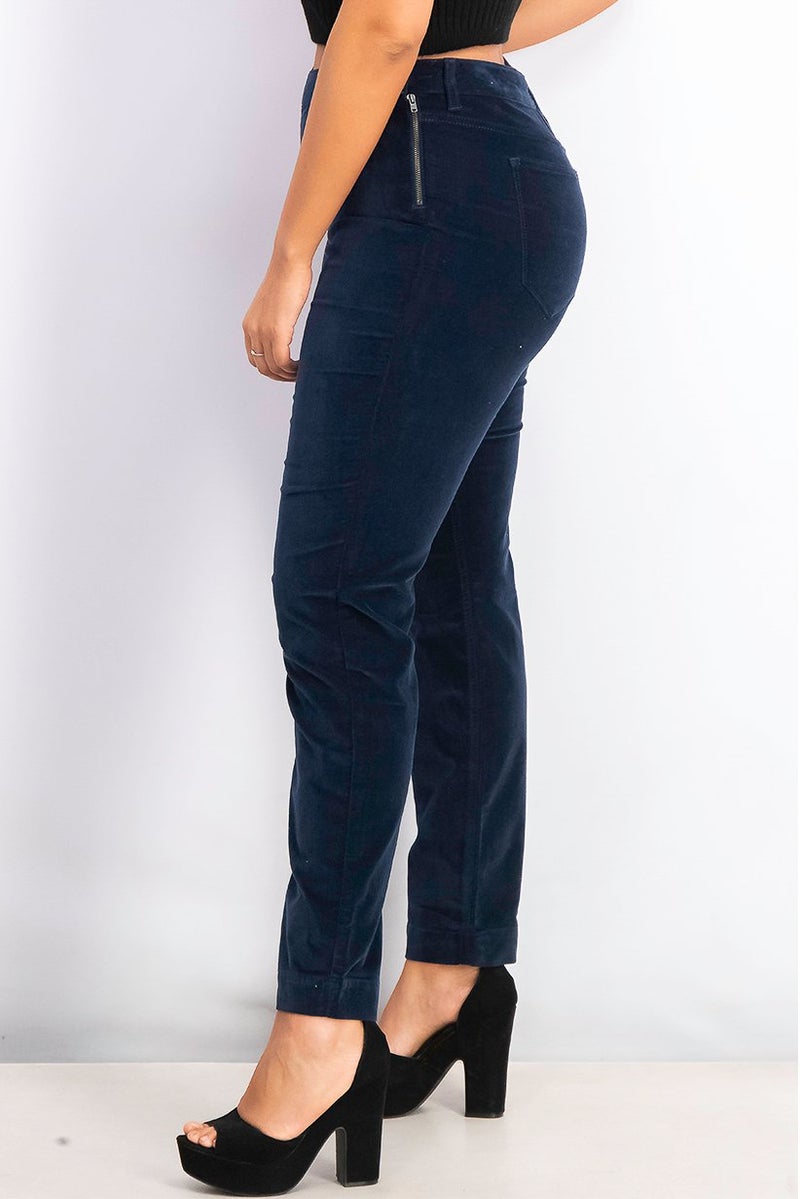 Violeta By Mango Women Slim Fit Pants, Navy - Image 4