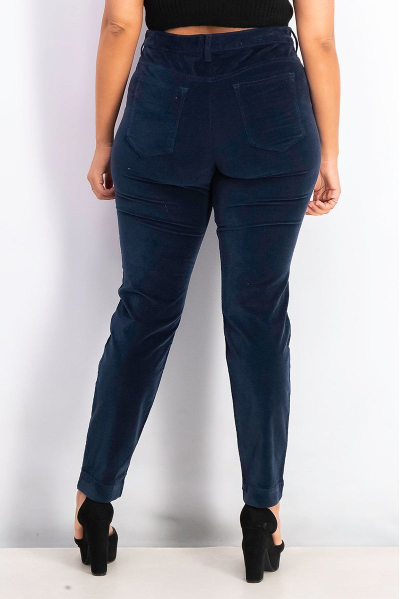 Violeta By Mango Women Slim Fit Pants, Navy - Image 4
