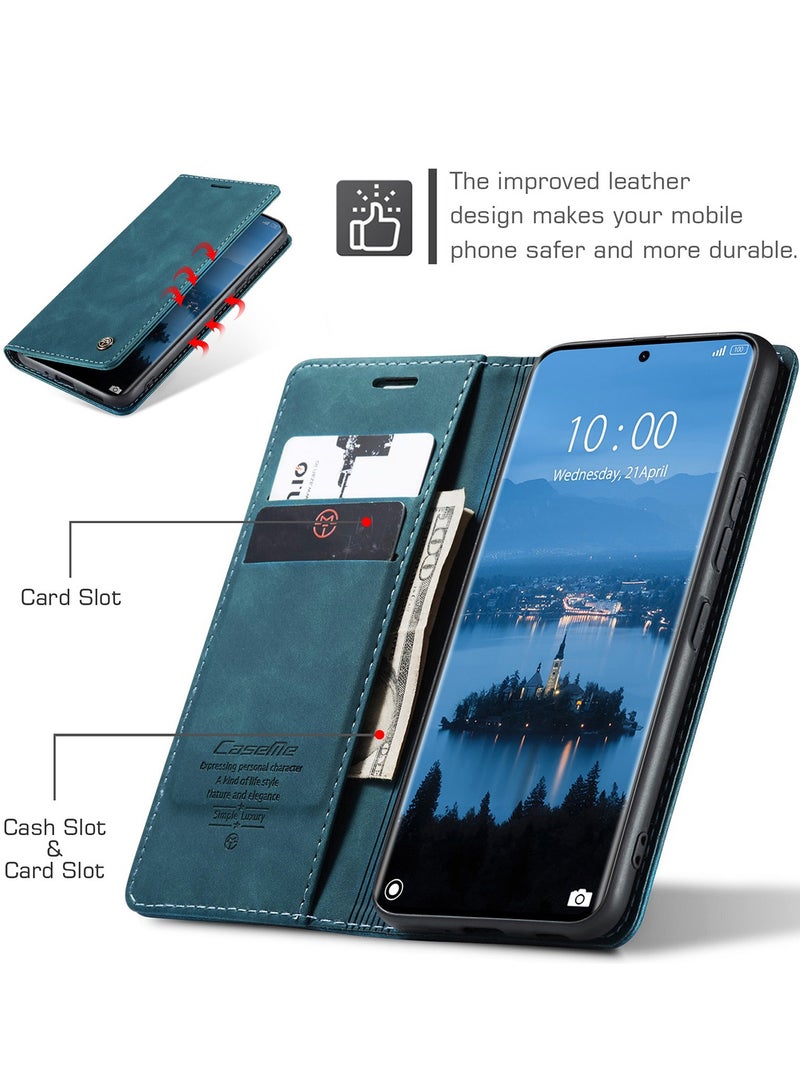CaseMe For Xiaomi Redmi Note 14 Pro+ Cover, Magnetic Adsorption Full Body Shockproof Protective 14 Pro Plus Flip Cover, PU Leather Hidden Stand Wallet Case - Image 2