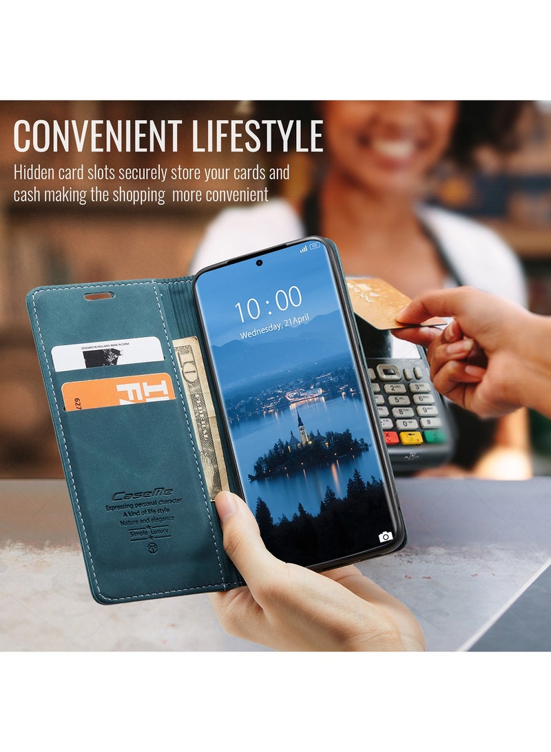 CaseMe For Xiaomi Redmi Note 14 Pro+ Cover, Magnetic Adsorption Full Body Shockproof Protective 14 Pro Plus Flip Cover, PU Leather Hidden Stand Wallet Case - Image 4