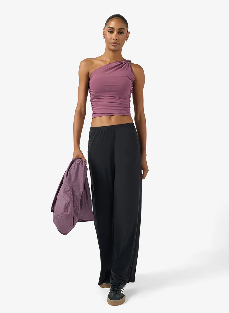 FRWD  One Shoulder Mesh Detail Training Top for Women | Best Price UAE