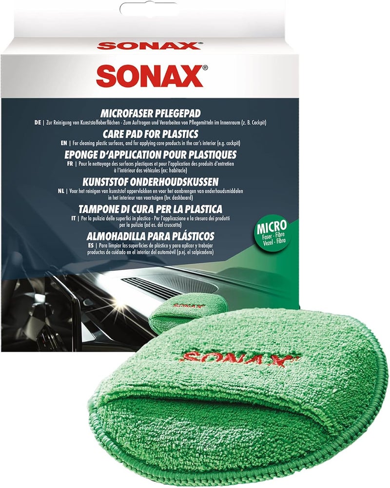 SONAX Microfiber Care Pad for Plastics and Interior - Image 1