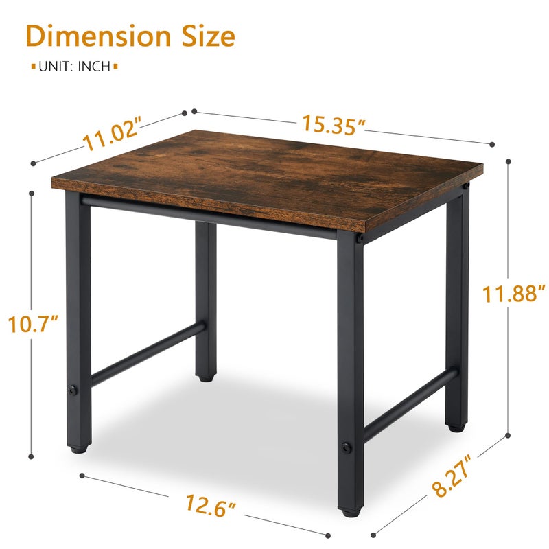 Gewudraw Printer Stand-Desktop Shelf Storage Organizer for Printers,Small End Table, Book Shelf and Wooden Desk Shelf for Home Office - Image 5