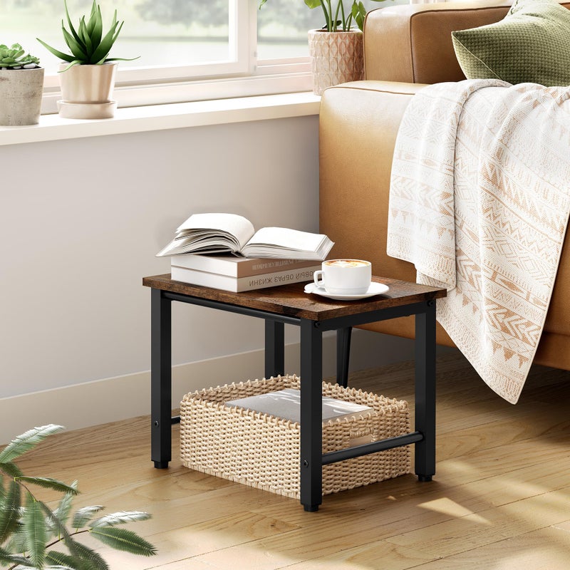 Gewudraw Printer Stand-Desktop Shelf Storage Organizer for Printers,Small End Table, Book Shelf and Wooden Desk Shelf for Home Office - Image 4