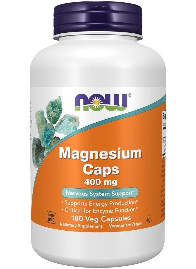 now - Now Foods Magnesium 400 Mg Caps 180's - Image 1