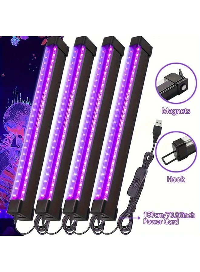 3pcs UV Black Light Strip USB Magnetic LED for Party Halloween Room Decoration - Image 4