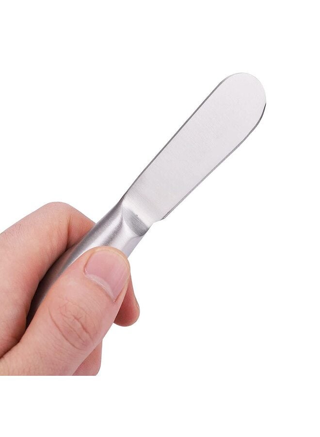 سكين الزبدة (4 قطع)، أداة فرد الجبن المصنوعة من الفولاذ المقاوم للصدأ، مجموعة سكاكين فرد الزبدة، تُستخدم للجبن والزبدة الباردة والمربى والمعجنات وغيرها من أدوات المطبخ اليومية. - Image 2