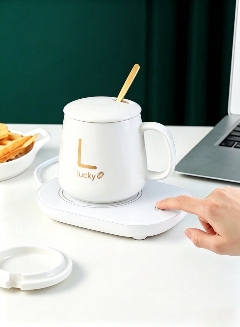 loven Smart coffee set, automatic switch, gravity-sensor mug, desk-friendly, with insulated mug heating plate (up to 55°C/131°F), 14 oz. - Image 3
