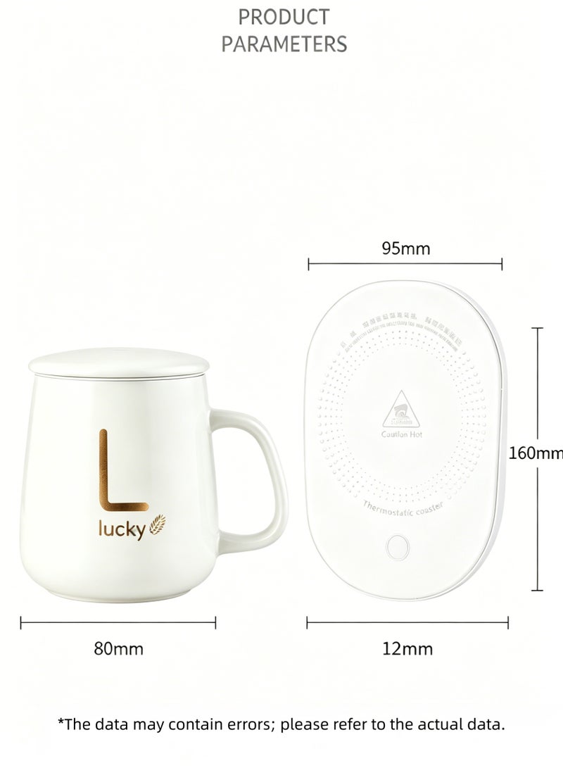 loven Smart coffee set, automatic switch, gravity-sensor mug, desk-friendly, with insulated mug heating plate (up to 55°C/131°F), 14 oz. - Image 5