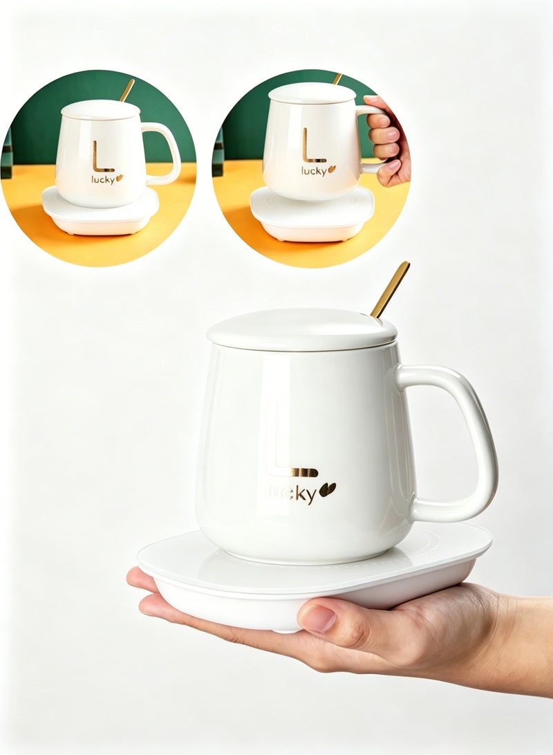 loven Smart coffee set, automatic switch, gravity-sensor mug, desk-friendly, with insulated mug heating plate (up to 55°C/131°F), 14 oz. - Image 4