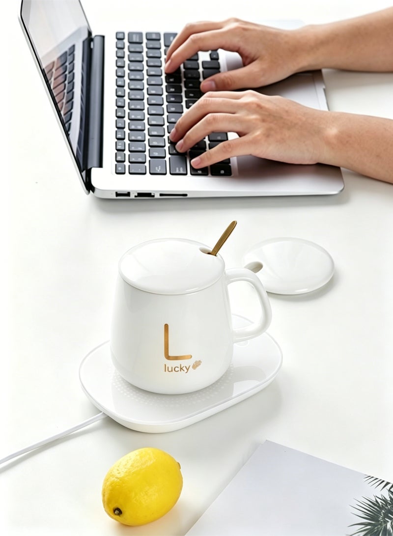 loven Smart coffee set, automatic switch, gravity-sensor mug, desk-friendly, with insulated mug heating plate (up to 55°C/131°F), 14 oz. - Image 2