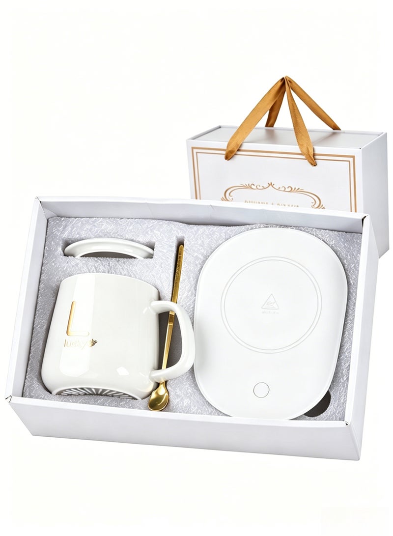 loven Smart coffee set, automatic switch, gravity-sensor mug, desk-friendly, with insulated mug heating plate (up to 55°C/131°F), 14 oz. - Image 1