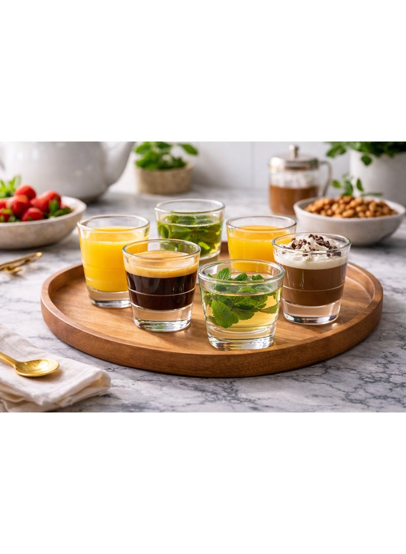 لومينارك ☕✨ كاسات تقديم زجاج أنيقة – 6 قطع سعة 120 مل  أناقة بسيطة… واستخدامات متعددة لكل لحظة تقديم! - Image 1