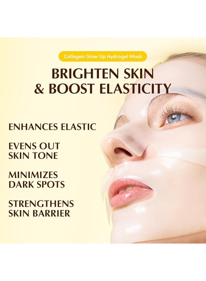 eqqualberry Collagen Glow Up Mask - Niacinamide & Low Molecular Collagen for Brightening and Radiance Boosting | Korean Collagen Face Mask for Glass Skin | Mothers Day Gifts, 4 Sheets, 1.01 OZ. - Image 4