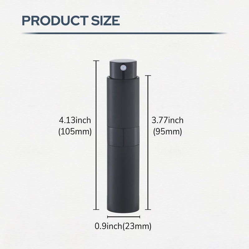 Fusupak Perfume Atomizer Travel Bottle Refillable: Cologne Sprayer Portable for Men - Mini Spray Empty for Refill - 8ml Small Size Gold - Image 2