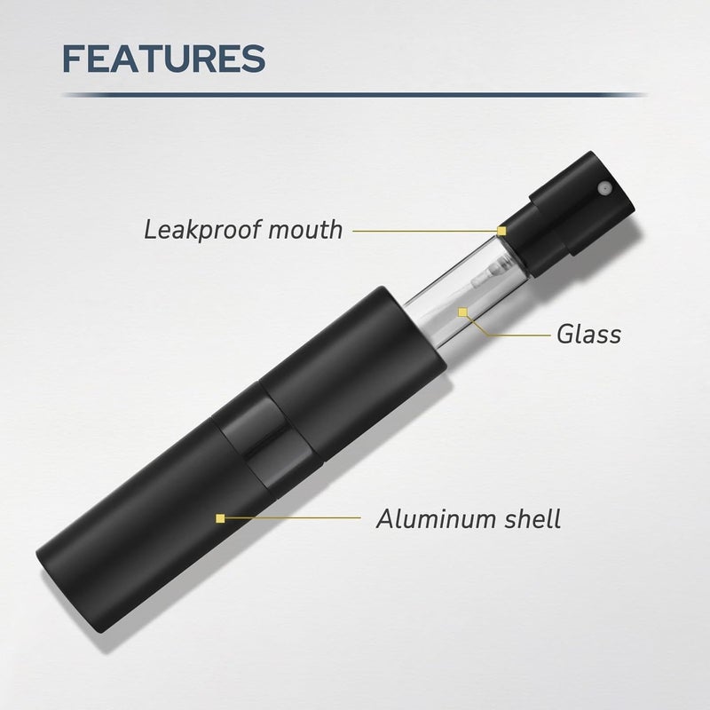 Fusupak Perfume Atomizer Travel Bottle Refillable: Cologne Sprayer Portable for Men - Mini Spray Empty for Refill - 8ml Small Size Gold - Image 5