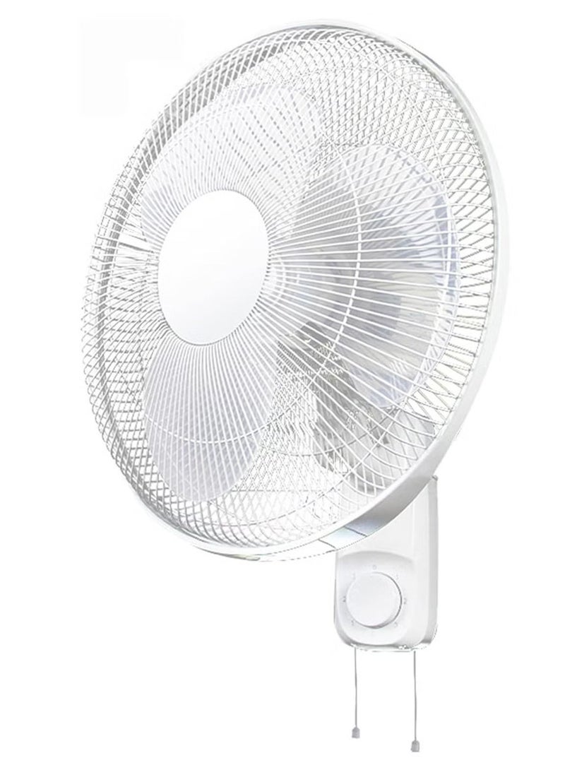 Denx 16 Inch Wall Fan High Performance Fan with 3 Speed ​​Controls, 5 Leaf Blades and 2 Pull Cord Adjustable Tilt Angle and Efficient Cooling - Image 5