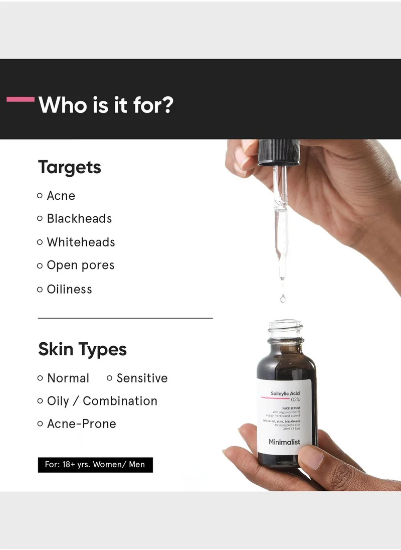 Minimalist Skincare Salicylic Acid 2% Face Serum