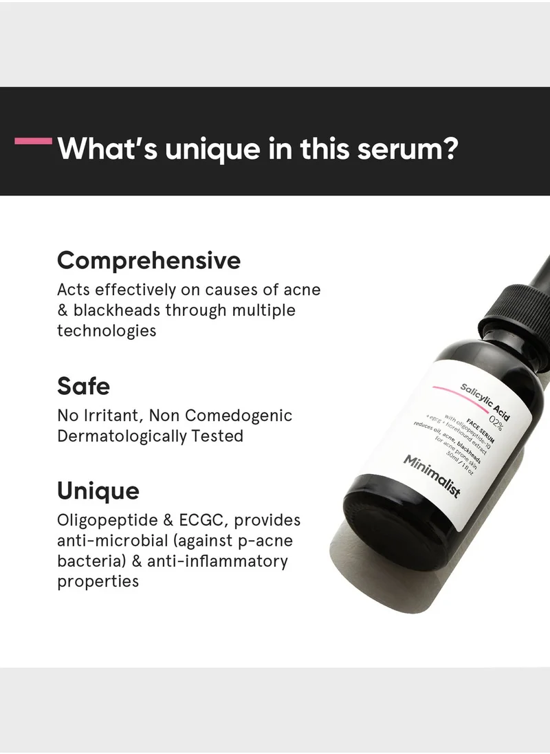 Minimalist Skincare Salicylic Acid 2% Face Serum