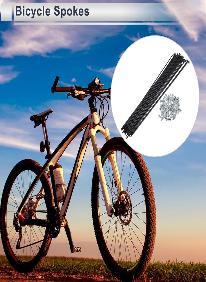 RATCHROLL 1 Set Universal Bicycle Spokes 13G 247mm Length Bike Wheel Spokes Nipple Black 45 Steel - Image 2