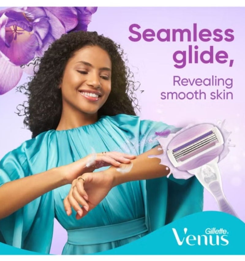 Gillette Venus ComfortGlide SPA Breeze Woman's Refillable Razor: 1 Handle +2 Blade Refill Breeze - Image 3
