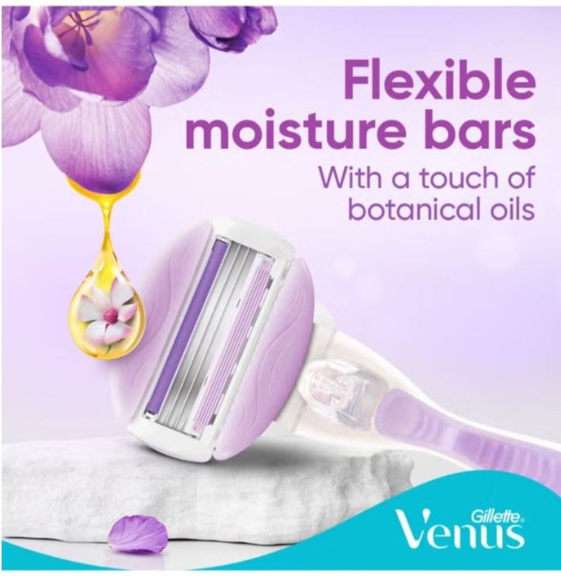Gillette Venus ComfortGlide SPA Breeze Woman's Refillable Razor: 1 Handle +2 Blade Refill Breeze - Image 4