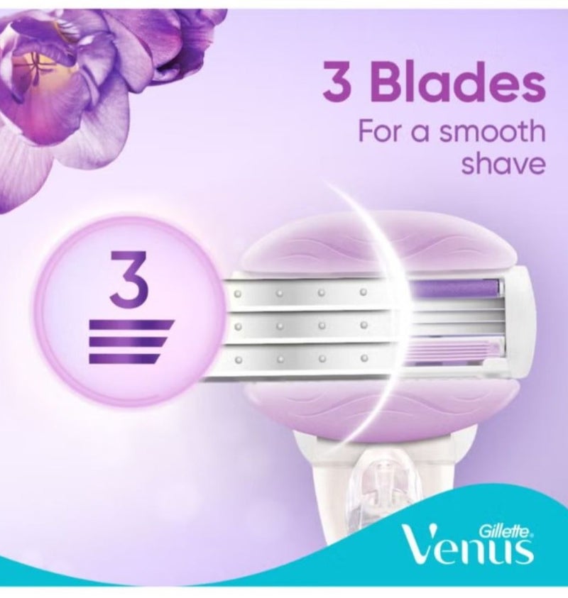 Gillette Venus ComfortGlide SPA Breeze Woman's Refillable Razor: 1 Handle +2 Blade Refill Breeze - Image 5