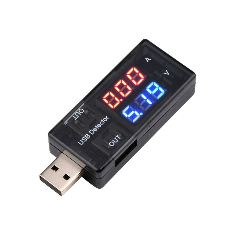 diymore USB Tester USB Meter Tester Voltage Current Tester USB Battery Checker USB C Voltage Current Voltmeter Amp Volt Ammeter Detector USB Mobile Tester USB Cable Charger Detector LED Display - Image 1