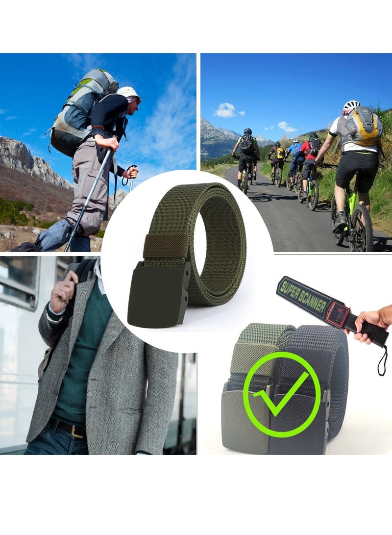 Heavy Duty Nylon Waist Belt Metal-free Belt Combat Training Waistband,Green - Image 2