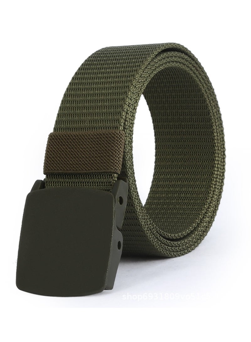 Heavy Duty Nylon Waist Belt Metal-free Belt Combat Training Waistband,Green - Image 1