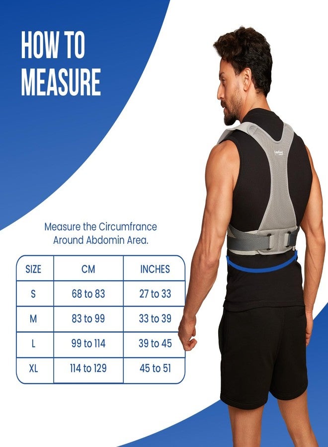 Leeford Ortho Neoprene Posture Corrector Belt for Men & Women, Back Pain Relief | Back Support Belt | Lightweight, Breathable Shoulder Support, Adjustable Size - Medium - Image 3