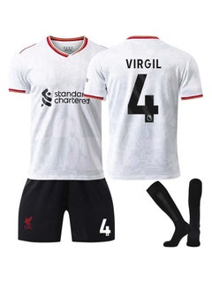 Liverpool 24-25 Third Kit Football Kits VIRGIL#4 Fans Football Jersey/Shorts Socks Gift Set Youth Sizes and Adult
