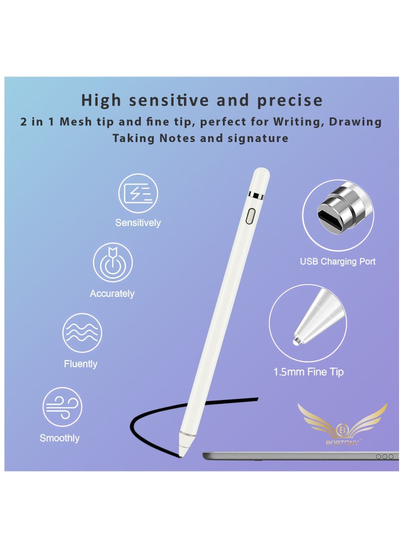 BORTONY Rechargeable Stylus Pen for All iPhone and iPad/iPad Mini/iPad Air/iPad Pro - Image 2