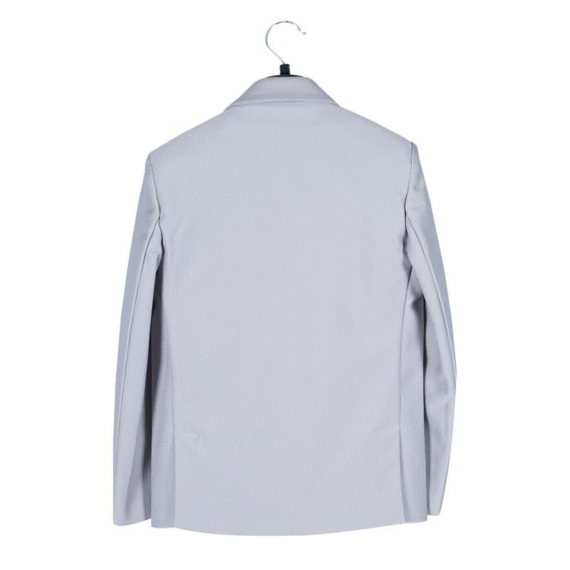 CHARCHIT Boys Cotton Blend Full Sleeves Solid Blazer and T-Shirt Set - Grey - Image 2