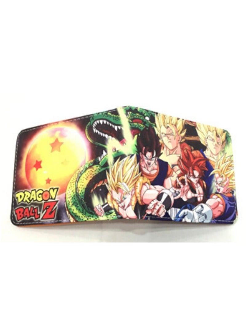 KUYING Dragon Ball PU Short Personalized Leather Wallet Card Bag 