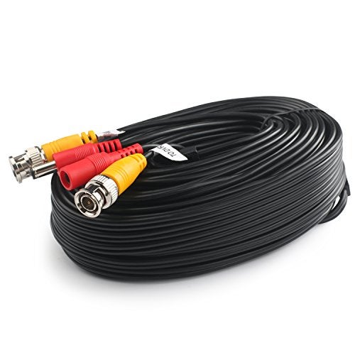 Postta BNC Video Power Cable (2 Pack 60 Feet) Video Security Camera Cable Wire with Four Connectors for CCTV DVR Surveillance System - Image 2