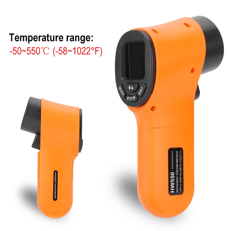 Handheld -50~550℃ Infrared Thermometer 12:1 Targrt Positioning Non-contact Temperature Meter Color LCD Screen Digital Thermometer - Image 2