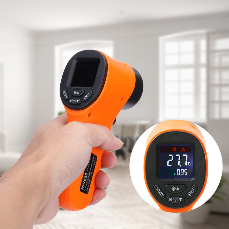 Handheld -50~550℃ Infrared Thermometer 12:1 Targrt Positioning Non-contact Temperature Meter Color LCD Screen Digital Thermometer - Image 3