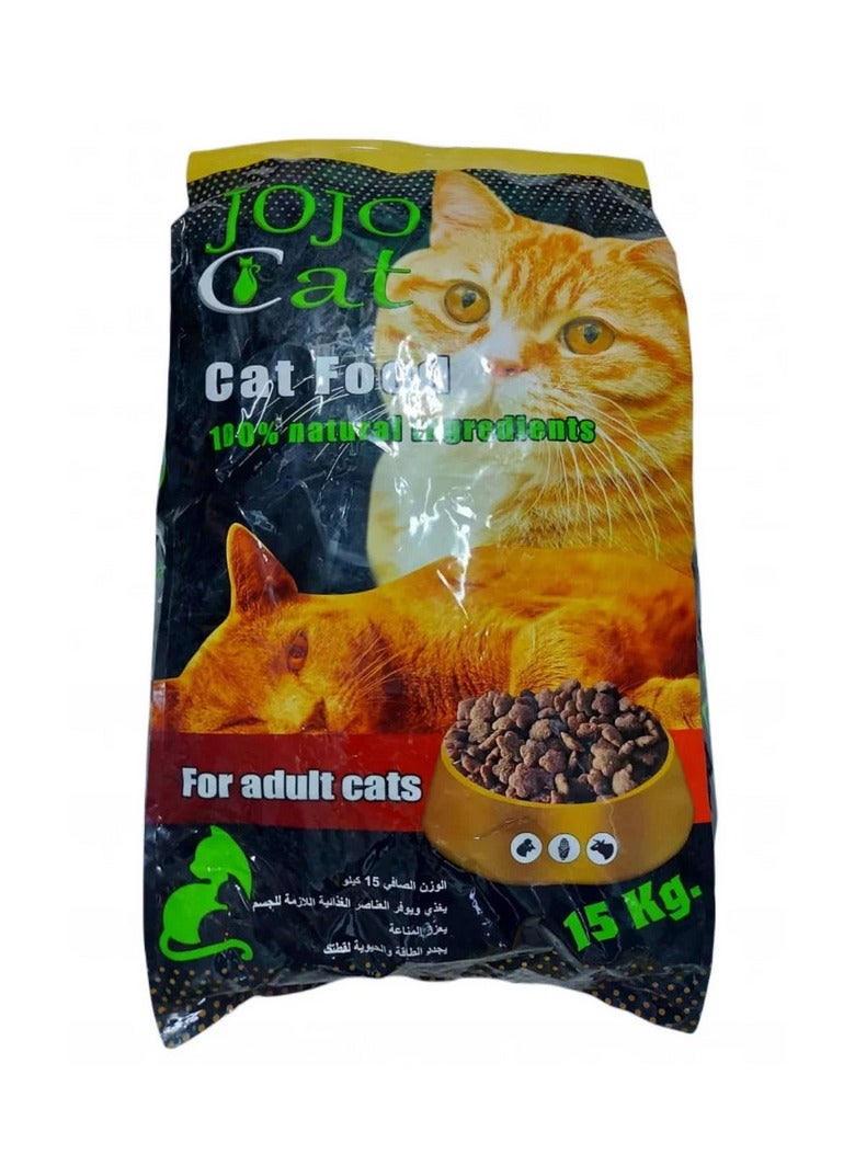 Jojo Mixed Beef and Chicken Food for Small and Big Cats 15 kg