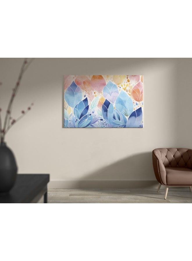 Home Gallery Blue and Pink colored tree leaves, printed on canvas, 120x80 - Image 2