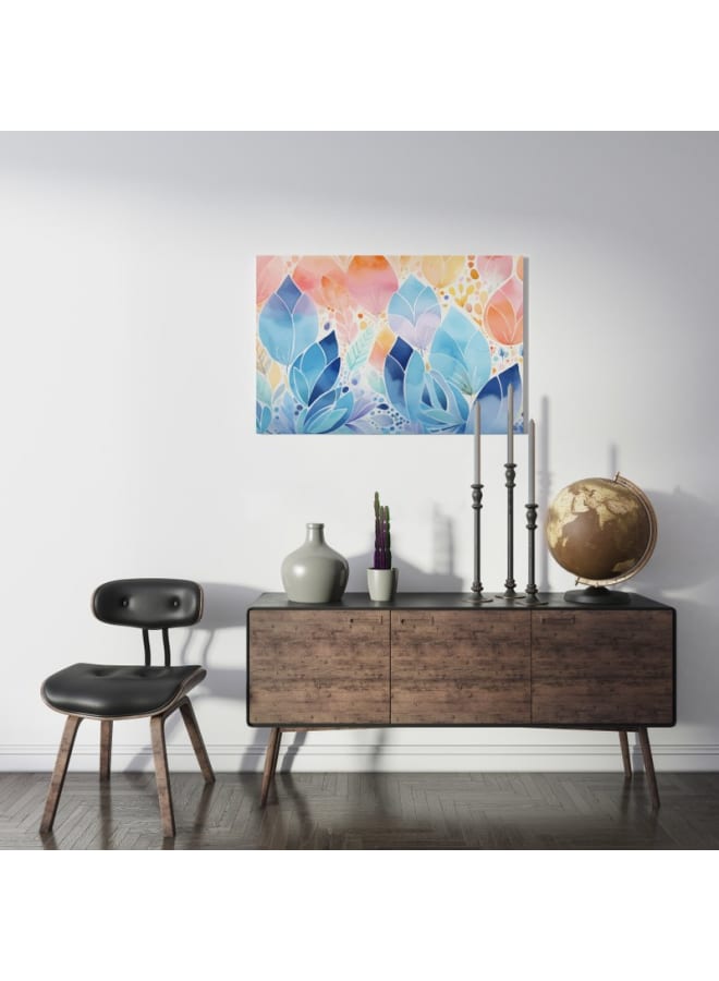 Home Gallery Blue and Pink colored tree leaves, printed on canvas, 120x80 - Image 5