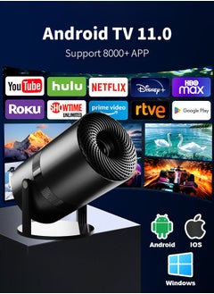 ديقيساند جهاز عرض، جهاز عرض سقف يعمل بنظام Android TV بقوة 16000 لومن، جهاز عرض منزلي بتقنية تصحيح الانحراف التلقائي بتقنية WiFi6، يدعم دقة 1080 بكسل و4K، ومكبر صوت هاي فاي مدمج  - Image 4
