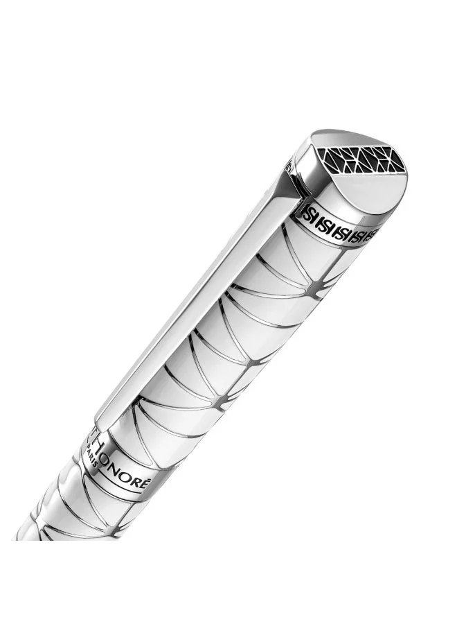 Saint Honore Paris Champ De Mars Lacquer Silver Pen for Men's