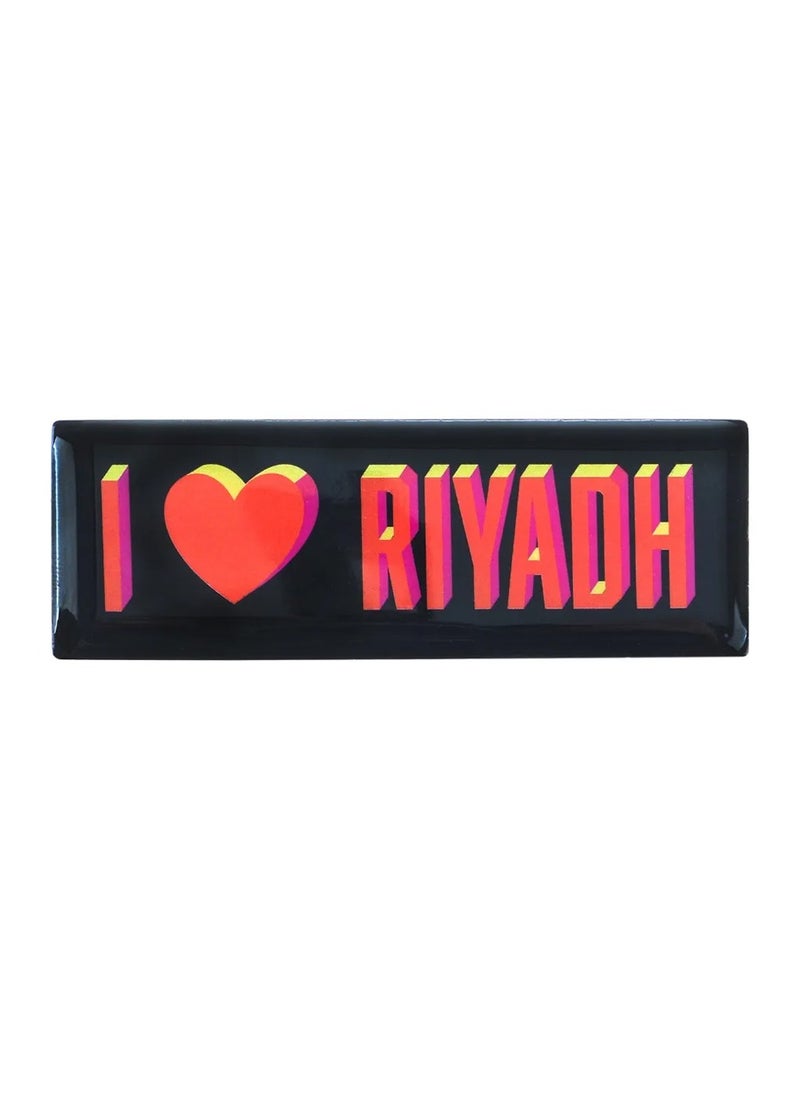 SHABABUNA x HNAK Fridge Magnet by Shababuna X Hnak, comes with a cultural design with the phrase “I Love Riyadh” and inspired by Saudi landmarks | High Quality and Long Lasting | made in Saudi Arabia - RIY-2  - Image 1