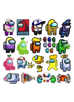 Among Us 50PCS Space Crew Adventure Stickers - Colorful Astronaut Team Decals for Kids with Emergency Button Design, Waterproof Cartoon Graffiti Pack for Laptop & School Supplies  - Image 4