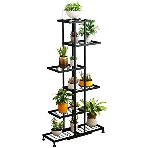 Twhep Metal Plant Stand, 6 Tier 12 Potted, Upgrade Multiple Plant Rack Shelf Organizer, ​Indoor Planter Display Shelving Unit for Patio Garden Corner Balcony Living Room - Image 1