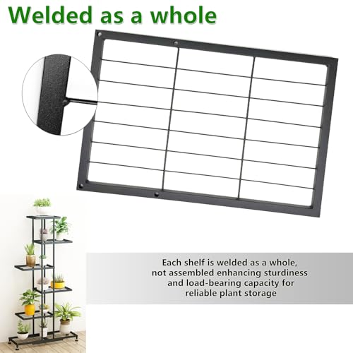 Twhep Metal Plant Stand, 6 Tier 12 Potted, Upgrade Multiple Plant Rack Shelf Organizer, ​Indoor Planter Display Shelving Unit for Patio Garden Corner Balcony Living Room - Image 3