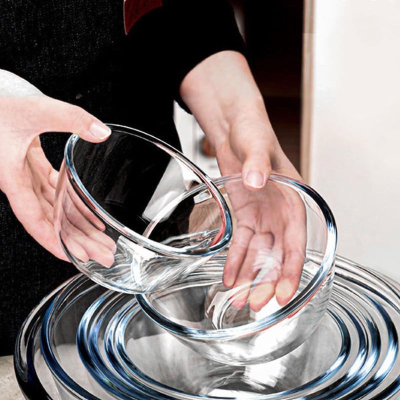 2 Piece 500ml Glass Mixing Bowls Set for Kitchen Baking Salad Dessert and Serving - Image 5